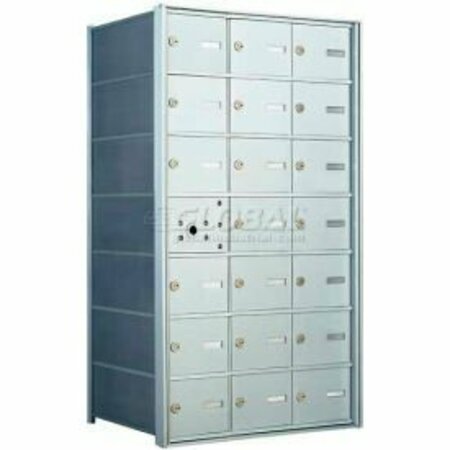 FLORENCE MFG CO 1400 Series Front Loading Horizontal Wall-Mounted Mailbox, 20 Compartments, Anodized Aluminum 140073A